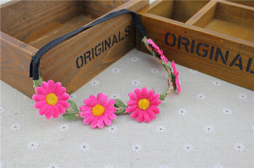 Boho Daisy Hair Bands for Women - Wreath Headbands