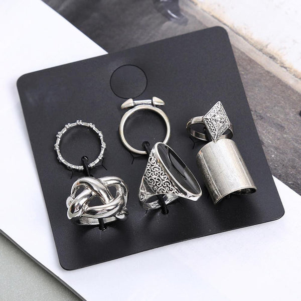 Bohemian Elephants Ring 10pcsTurquoise Retro Boho Rings