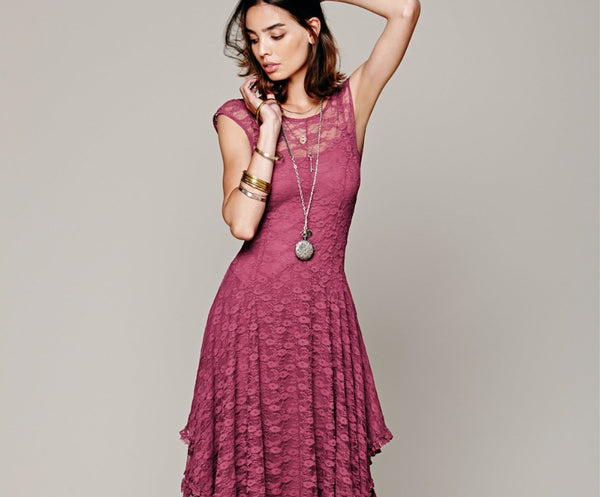 Boho People hippie Style Asymmetrical embroidery Sheer lace  (No lining) - Store4Deals