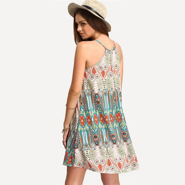 Bohemia Ethnic Dress.  Casual Mini Beach Dress Boho Hippie - Store4Deals