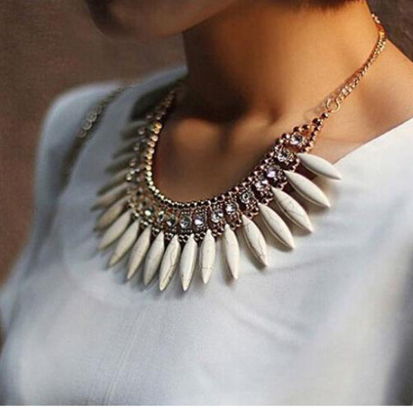 Crystal Pendant Chain Choker Necklace BOHO - Store4Deals